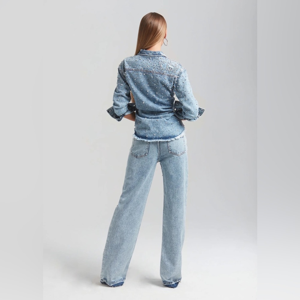 Retrofete Brontë crystal embellished flared jeans - Picture 4 of 4